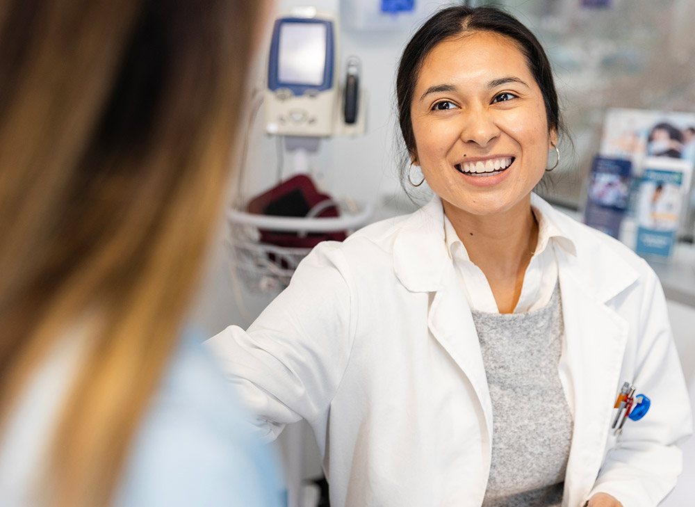 Female doctor smiling